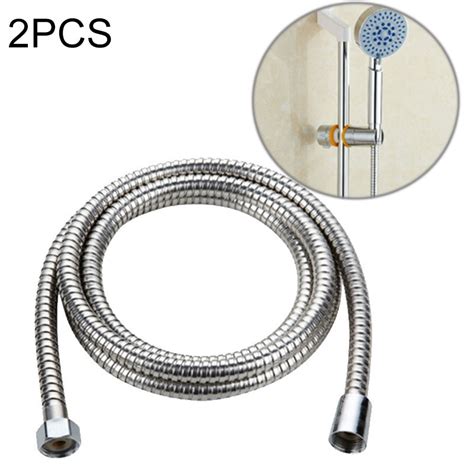 2 PCS 2m Flexible Stainless Steel Showerhead Hose Pipe Copper Core