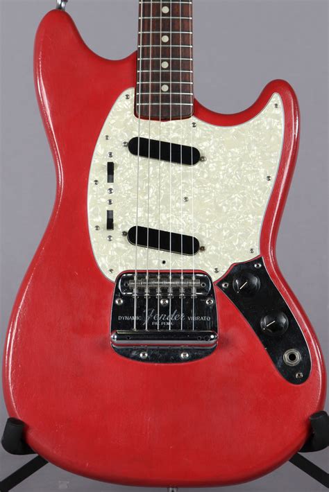 1965 Fender Mustang Red Refin Guitar Chimp