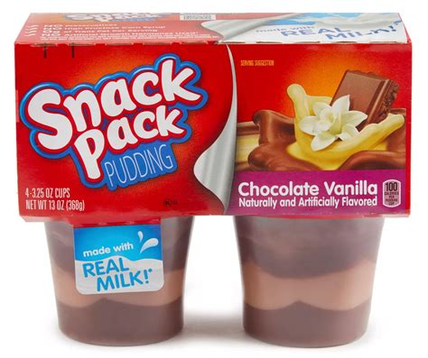 Snack Pack Chocolate Vanilla Pudding 4 Pack Big Lots