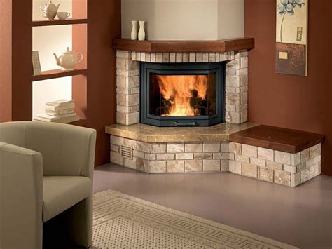 Corner Brick Fireplaces Brick Fireplace Decor Corner Fireplace Living