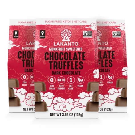 Lakanto Sugar Free Dark Chocolate Truffles Original Kroger