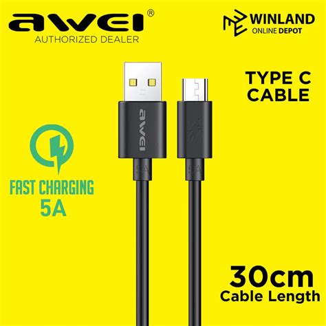 Awei By Winland Cl T A Type C Fast Charging Cables Cm Usb To Type