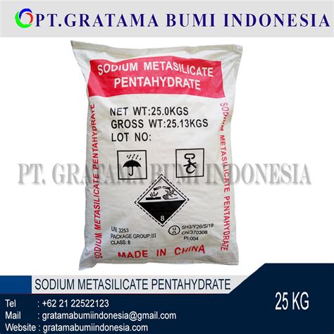 Sodium Metasilicate Pentahydrate Gratama Bumi Indonesia