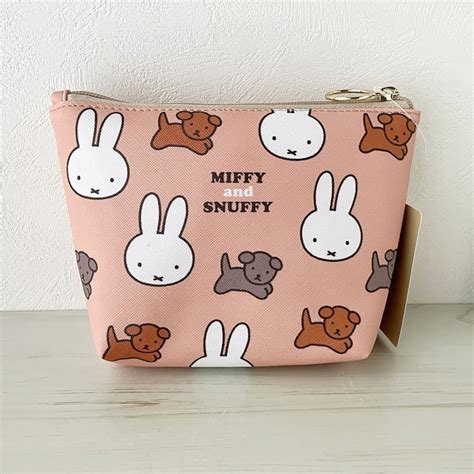 Miffy 舟形ポーチ ミッフィー＆スナッフィー ピンク メイクポーチ 京都のかわいい雑貨屋さん ミハスピトゥー Mijaspittoo