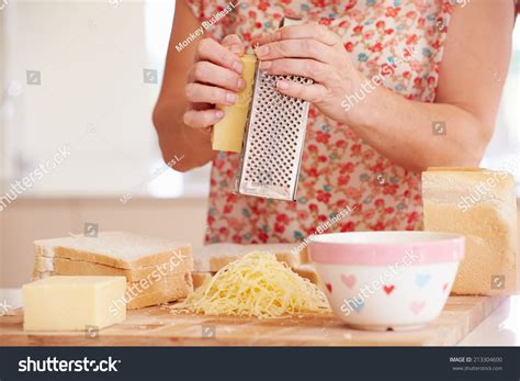 Close Woman Grating Cheese Kitchen Stock Photo 213304600 Shutterstock