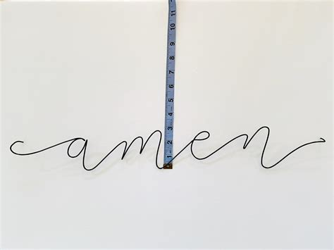 Unique Amen Wire Wall Art Sign, Religious Amen Sign