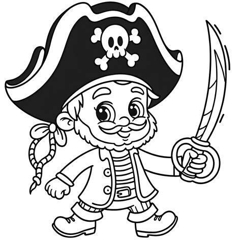 Pirati come modello da colorare: conquista i tesori del mare (Gratis)