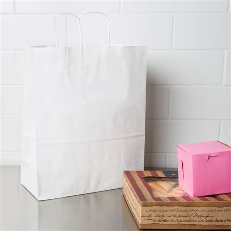 Traveller White Paper Bag With Handles in White Bags from Simplex ...