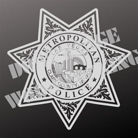 Las Vegas Metropolitan Police Badge Svg Etsy