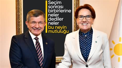 Meral Akşener Ahmet Davutoğlu nu kabul etti