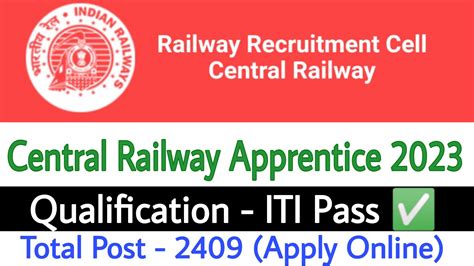 Central Railway Apprentice Iti Education