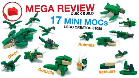 Lego Mini MOC Dinosaurs Kids Alternative Builds Review Lego Creator ...