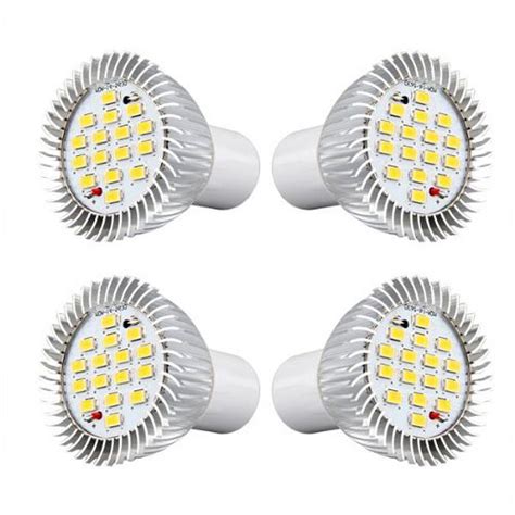 4pcs Gu10 5w Ac 220v 240v 16 Leds Smd 5630 3500k Warm White Led