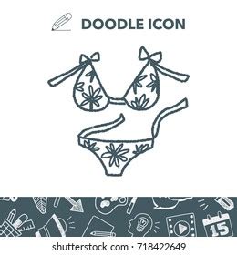 Bikini Doodle Stock Vector Royalty Free 718422649 Shutterstock