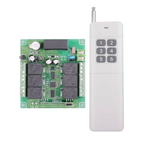 AC 110V 220V 6CH 10A RF Wireless Remote Control Switch System With 200M