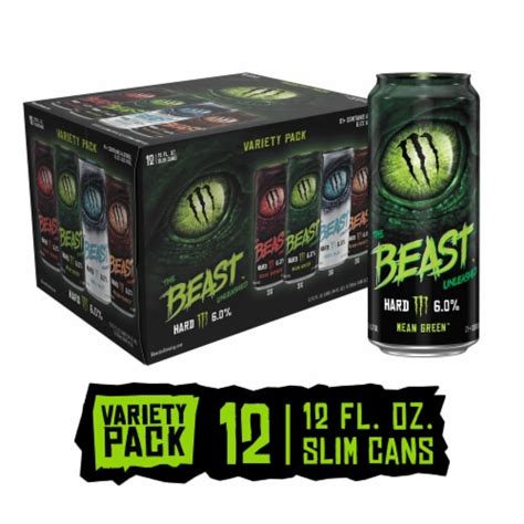 Monster The Beast Unleashed Flavored Hard Beverage Variety Pack 12