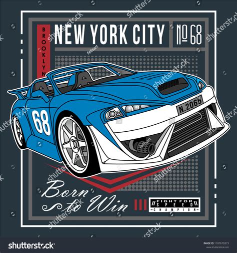 Art Car Racingcar Vector Illustration Stock Vector (Royalty Free ...