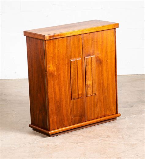 Mid Century Modern Cabinet Entryway Side End Table Solid Walnut