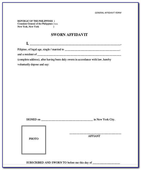 Affidavit Form Australia