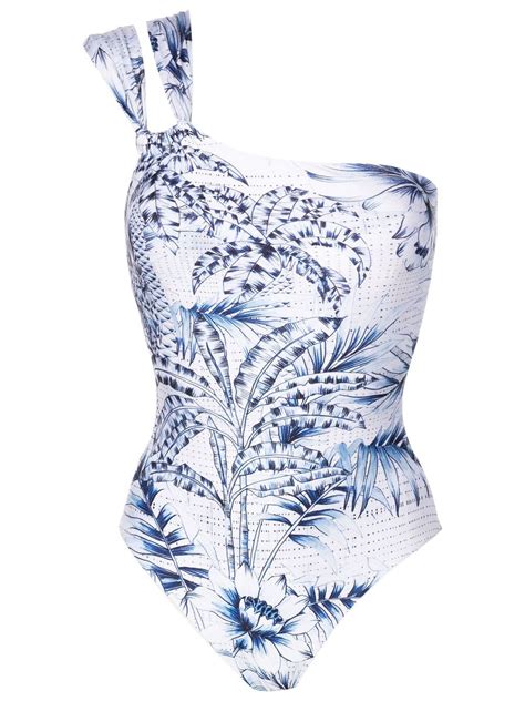 Lygia And Nanny Palm Tree Print Swimsuit Farfetch