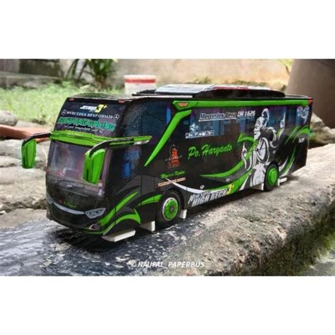 Jual Miniatur Papercraft Bus Po Haryanto Skala Bis Shopee Indonesia