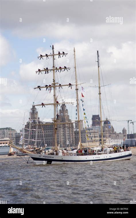 The Polish Ship The Pogoria Sailing Ship At The Tall Ships Race Parade