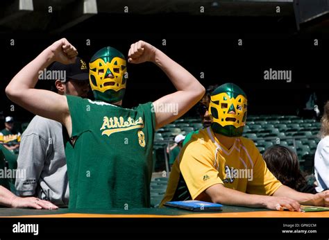 April 18, 2010; Oakland, CA, USA; Oakland Athletics fans before the ...