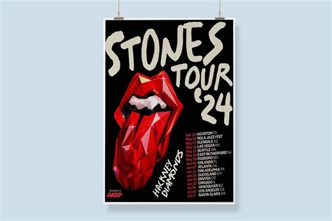 The Rolling Stones Announce 2024 Tour Poster Etsy