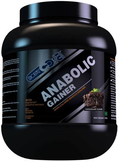 Body Core Science Anabolic Gainer 1 Kg Chocolate Fudge Weight Mass Muscle Gainer Weight