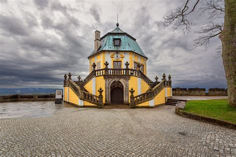 Old Fortress Koenigstein Frederick Tower Saxon Switzerland On A