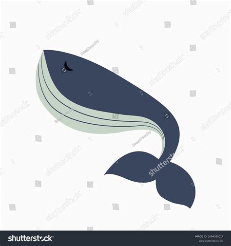 Cute Baby Whale Hand Vector Drawing Stock Vector (Royalty Free ...