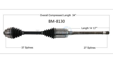 BMW CV Axle Shaft Front Passenger Side Updated Design Surtrack 8130