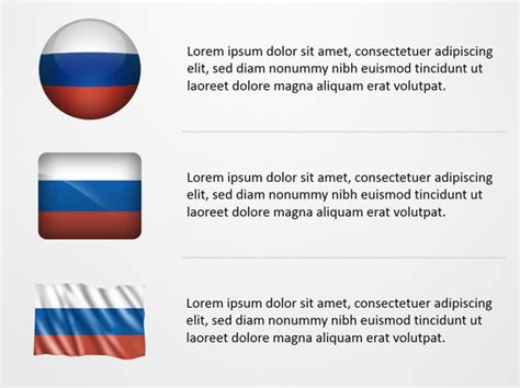 Russia Flag Icons PowerPoint Map Slides - Russia Flag Icons Map PPT ...