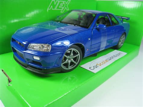 Nissan Skyline Gt R R34 124 Welly Blue