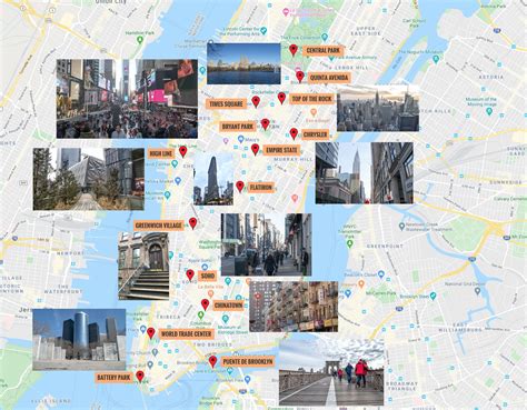 Mapa De Nueva York Con Fotos Gratis Descargable