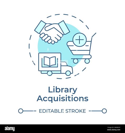 Library Acquisitions Soft Blue Concept Icon Stock Vector Image And Art