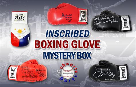 Schwartz Sports Boxing Superstar Signed Inscribed Mystery Boxing