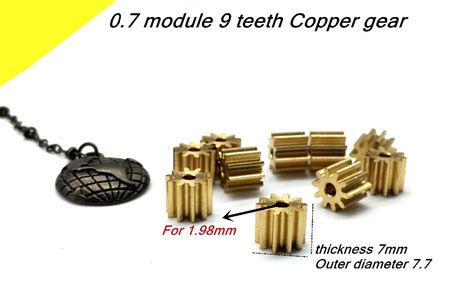 Pcs M T Copper Gear Module Teeth Straight Gear For Mm