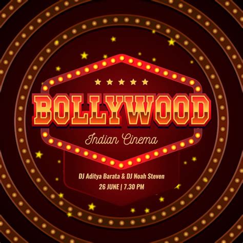 Free Vector Bollywood Style Party Poster Template