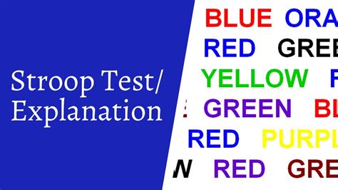 Implications Of The Stroop Test