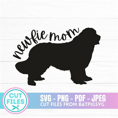 Newfoundland Mom Svg Newfoundland Svg Newfie Mom Svg Newfie Mom Dog