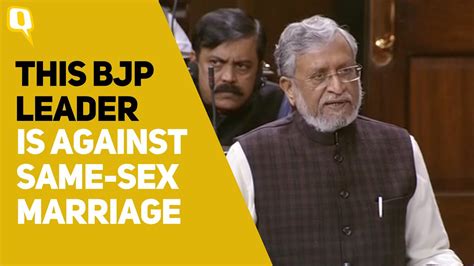 Same Sex Marriage Urge Judiciary To Not Take Action Bjps Sushil