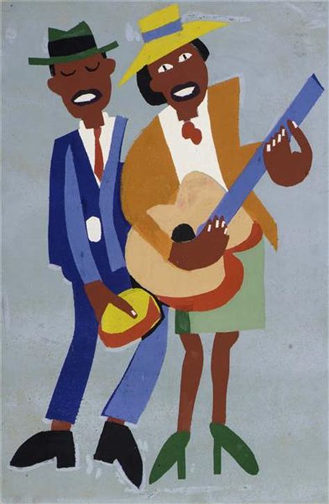 Blind Singer Street Musicians William H Johnson Wikiart Org