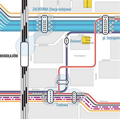 Map Of Public Transport In Wroclaw Behance