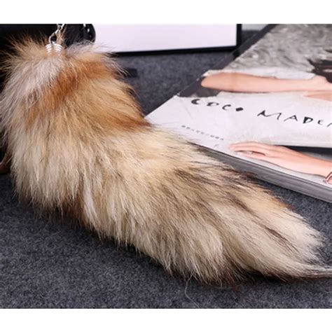 Wolf Tail Fur Keychain New Fashion Fox Tail Keychain Fox Fur Hot Large