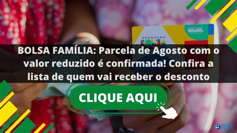 Bolsa FamÍlia Parcela De Agosto Com O Valor Reduzido é Confirmada