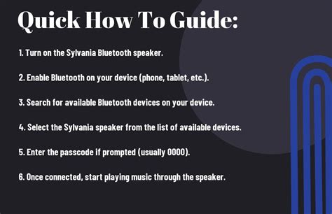 How To Connect A Sylvania Bluetooth Speaker? - GadgetsRanked