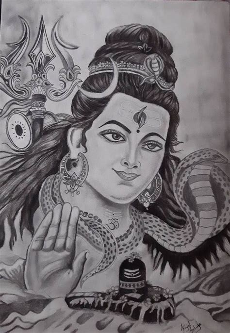 Mahadev Sketch Drawing By Kajal Talreja Saatchi Art Realistic