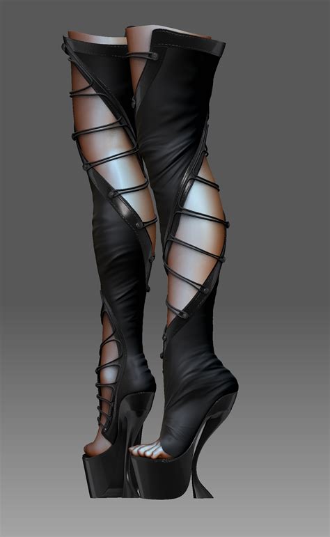 Realistic Sexy Boots 3d Max