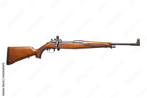 WWI Era Bolt Action Lee Enfield Rifle on isolated background Stock ...